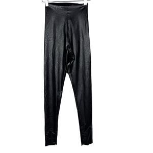 Commando Small S Black Faux Leather Leggings Perfect Control High Rise Womens